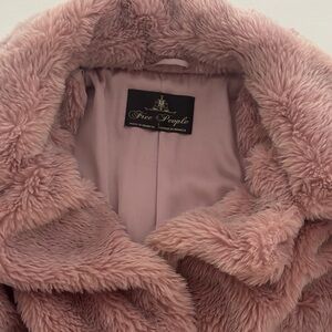 Free People Dusty Pink Teddy Jacket